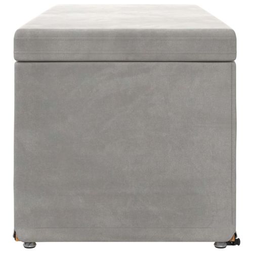 Стук Светлосиво 101 x 41 x 40 см Кадифе и инженерна дървесина