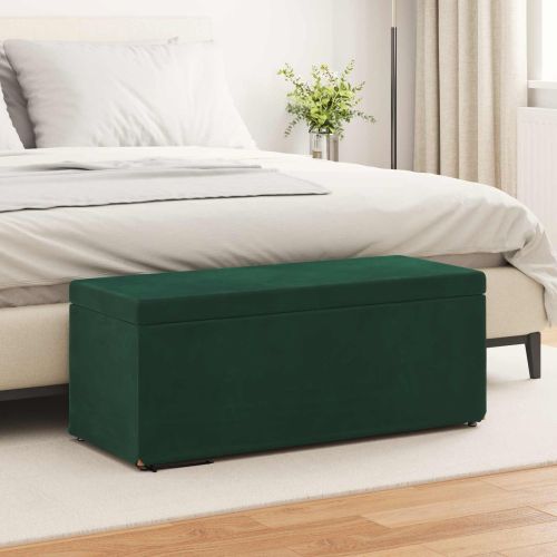 Стук Тъмен зелен 101 x 41 x 40 см Кадифе и инженерна дървесина