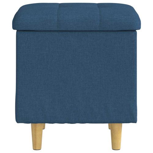Табуретка с място за съхранение Синьо 40 x 40 x 45 cm текстил