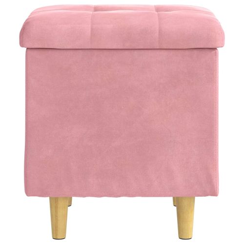 Табуретка с място за съхранение Розово 40 x 40 x 45 cm Кадифе