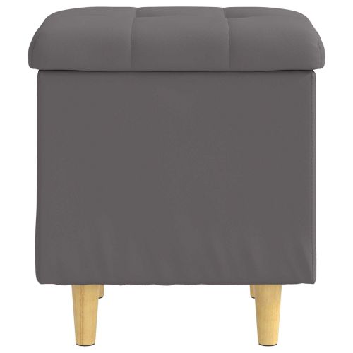 Табуретка с място за съхранение Сив 40 x 40 x 45 cm Изкуствена