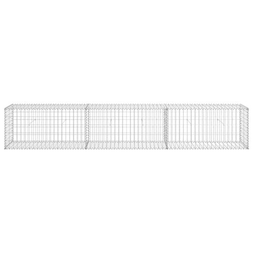 Габионна стена с капаци, поцинкована стомана, 300x50x50 см