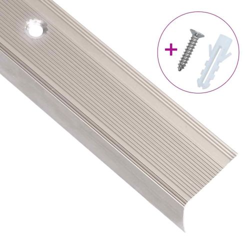 Ръбове за стъпала Г-образни 15 бр алуминий 100 см шампанско