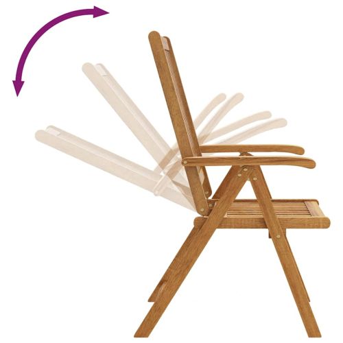 Сгъваеми градински столове, 8 бр, акация масив