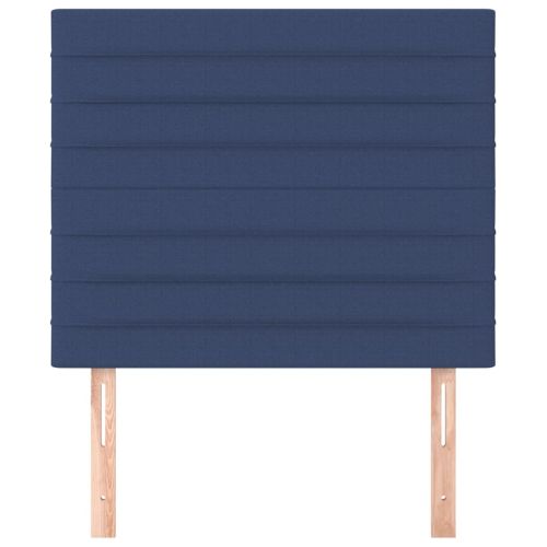 Табла за легло, синя, 90x5x118/128 см, плат