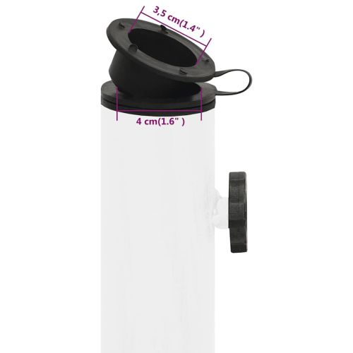 Основа за чадър, бяла, 40x40x32 см, чугун