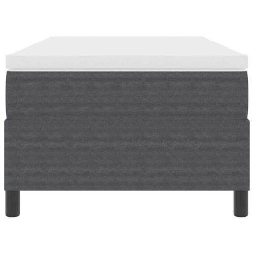 Легло с пружинирана основа Тъмен сив и бял 90 x 190 cm