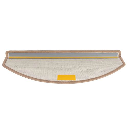 Изтривалки за стълби, 20 бр., 65x24x4 см, светлокафяви, полукръгли, големи