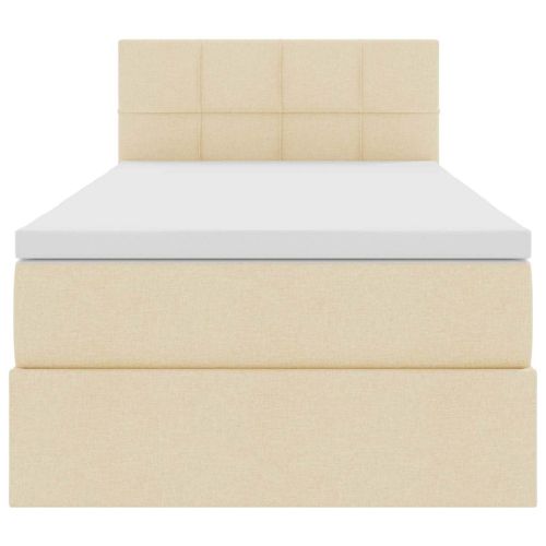 Легло с място за съхранение и матрак Кремав 90 x 200 cm