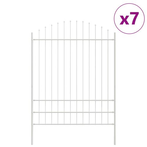 Градска ограда 7 pcs Бяло 170 x 225 см