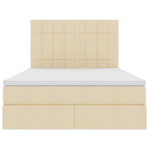 Легло с място за съхранение и матрак Кремав 140 x 200 cm