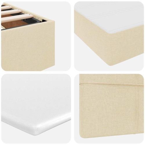 Легло с място за съхранение и матрак Кремав 140 x 200 cm