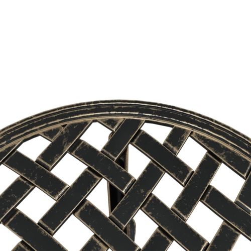 Градинска маса, бронз, Ø48x53 см, лят алуминий