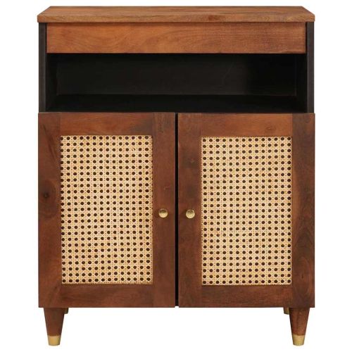 Страничен шкаф Кафяво 60 x 33,5 x 75 см Солидно мангово дърво