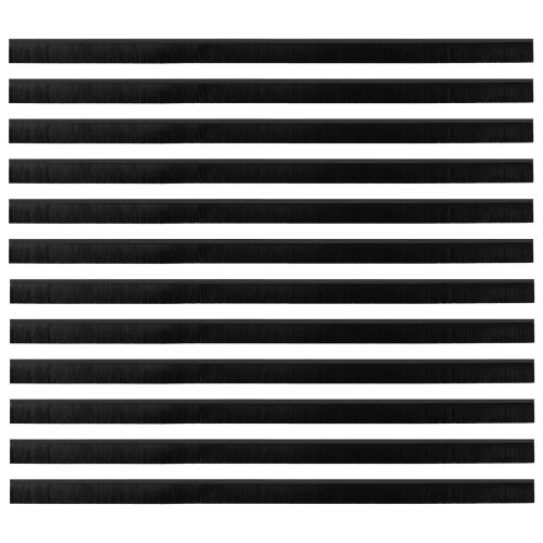 Самозалепващи се четки за уплътняване на врати 12 pcs Черно