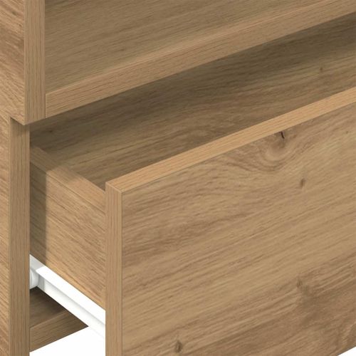 Нощни шкафчета за стенен монтаж, 2 бр, дъб артизан 45x26x28,5см