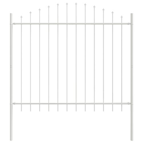 Градска ограда 7 pcs Бяло 170 x 165 см