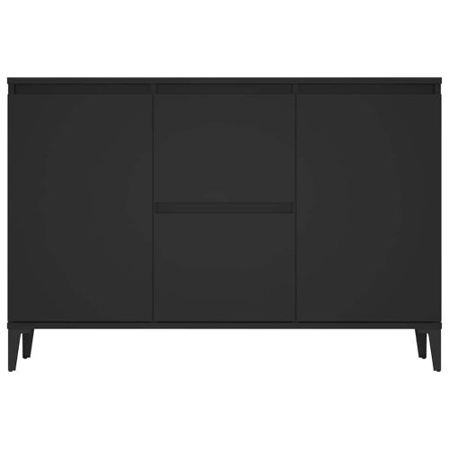 Сайдборд, черен, 102x35x70 см, инженерно дърво