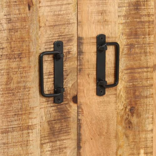 Библиотека с 4 нива, 124x30x180 см, груба мангова дървесина