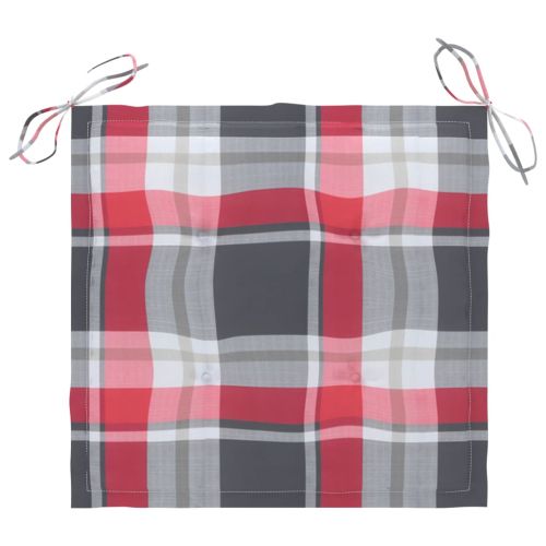 Градински столове с възглавници, 4 бр, акациево дърво масив