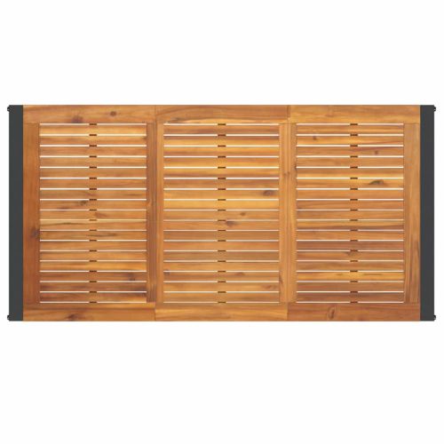 Комплект за хранене в градината 5 pcs Черен и кафяв полиратан