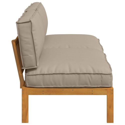 Комплект дивани Таупе 240 x 92 x 69 см Солидно акациево дърво