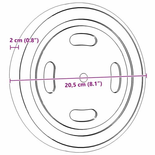Космически Колела с колело 2 pcs Кафяво 20.5 x 20.5 x 2 см