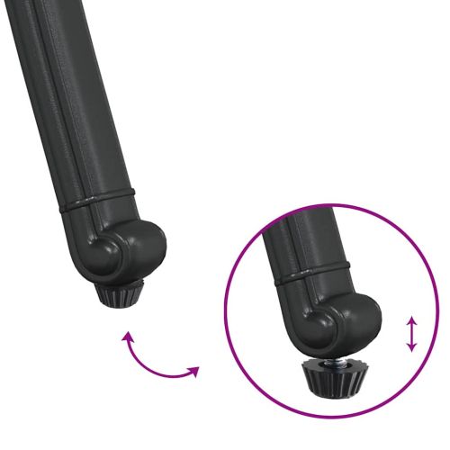 Градински стол 2 pcs Черно 56 x 55 x 92.5см Алуминий