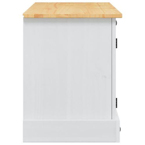 ТВ шкаф Corona Бяло 100 x 40 x 52 см Солидно борово дърво