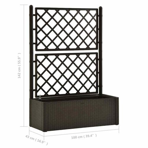 Градинска повдигната леха с решетка, самополивна, мока