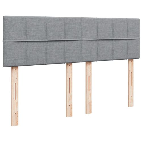 Боксспринг легло с матрак, светлосиво, 140x200 см, плат