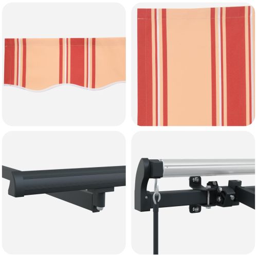 Сгъваем навес Жълто 350 x 200 cm текстил