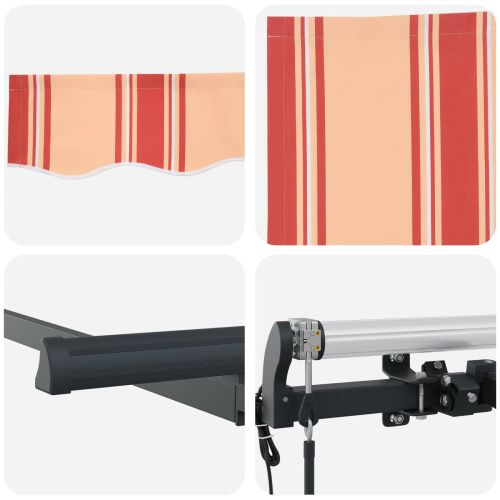 Сгъваем навес Жълто 350 x 200 cm текстил