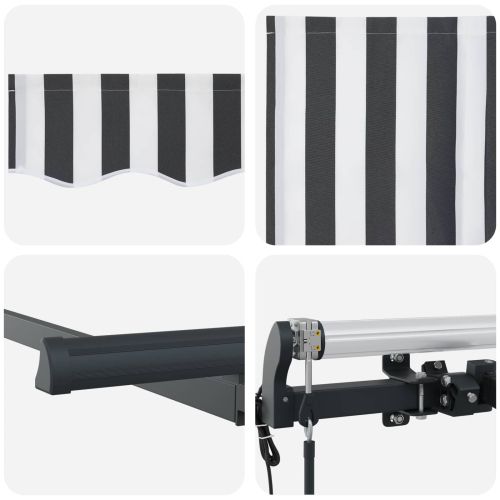 Сгъваем навес Антрацит 400 x 200 cm текстил