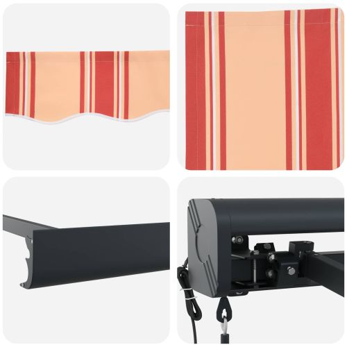 Сенник Жълт и оранжев 350 x 250 x 165 см Полиестер и алуминий