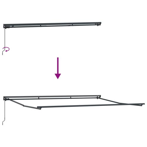 Сгъваем навес Антрацит 450 × 300 cm Алуминий и Тъкан