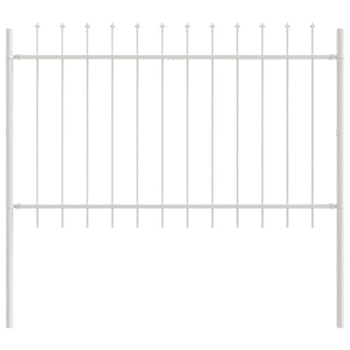 Градска ограда 7 pcs Бяло 11,9 x 1,2 м