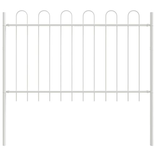Градска ограда 7 pcs Бяло 11,9 x 0,8 м