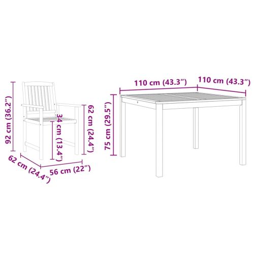 Комплект за хранене в градината 3 pcs Кафяво