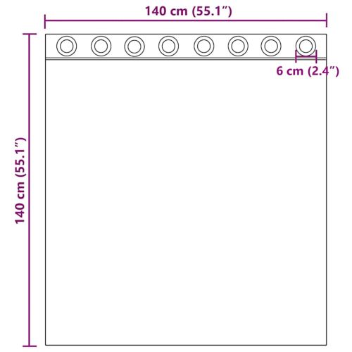 Пердета от воал с втулки, 2 бр, бяло