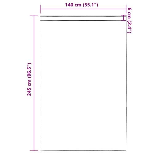 Пердета от воал с прът джобове, 2 бр, бяло