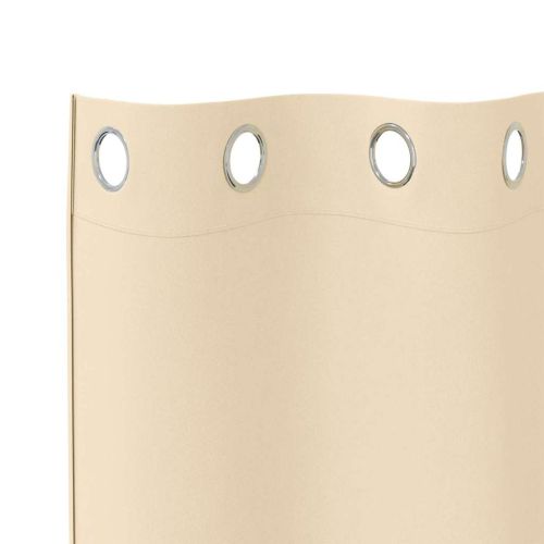 Завеси за затъмняване с пръстени 2 pcs Крем 140 x 140 cm