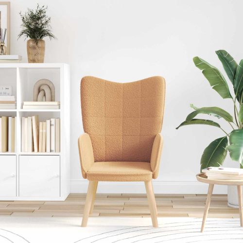 фотьойл Бежово 62 x 67 x 95,5 см Тъкан Шерпа