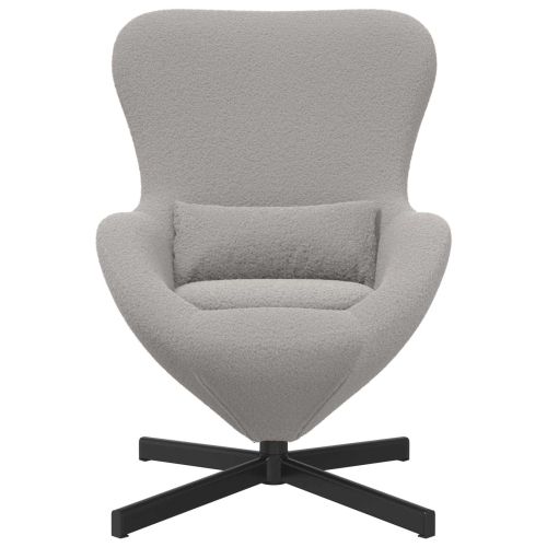 Стол яйце Светлосиво 63 x 73 x 90 см текстил