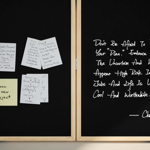 Дъска с известия Черно 80 x 80 x 1.4 см Борово дърво масив