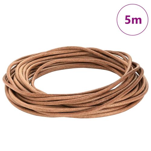 Кожена връв Кафяво Ø4 мм x 5 м Кожа
