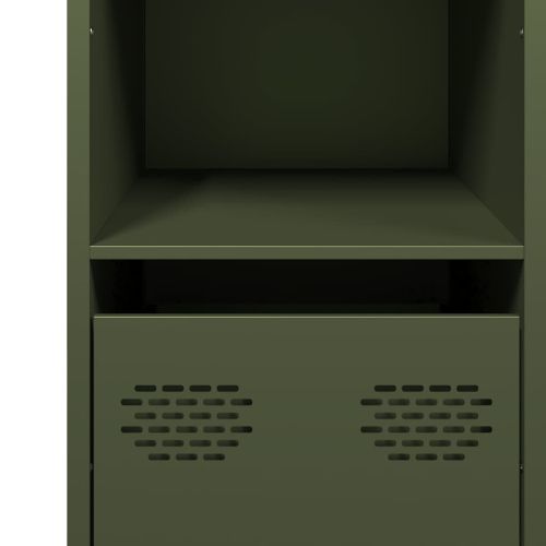 Бюфет, маслиненозелен 101,5x39x73,5 см студеновалцувана стомана