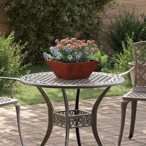 Градинска саксия 5 pcs Ръждясало 35 x 35 x 15 см