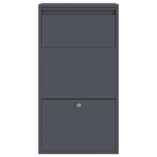 Пощенска кутия за пратки Антрацит 44 x 22 x 82 см Стомана