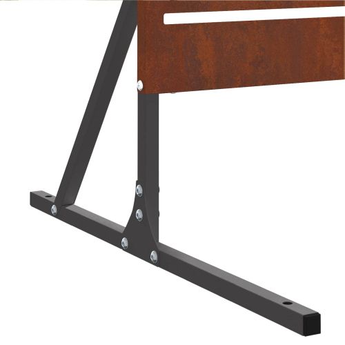 Екран за уединение Сив 100 x 50 x 180 см Патинираща стомана